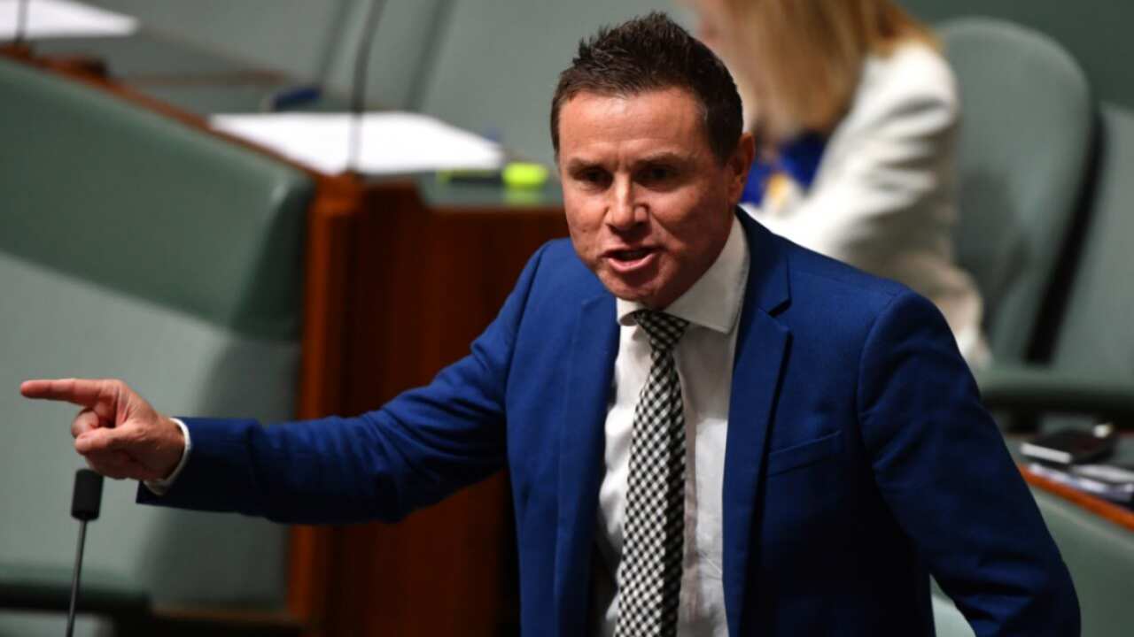 Liberal MP Andrew Laming speaks in Parliament House.