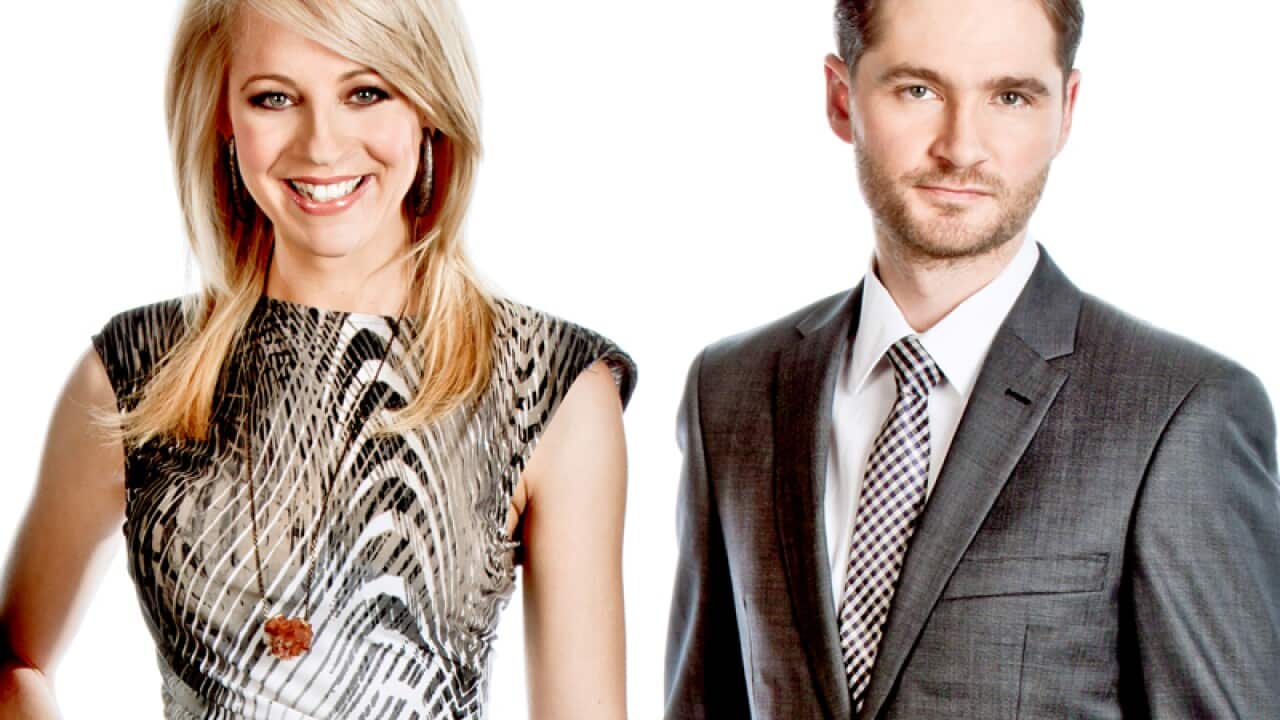 The Project hosts Carrie Bickmore (L) and Charlie Pickering