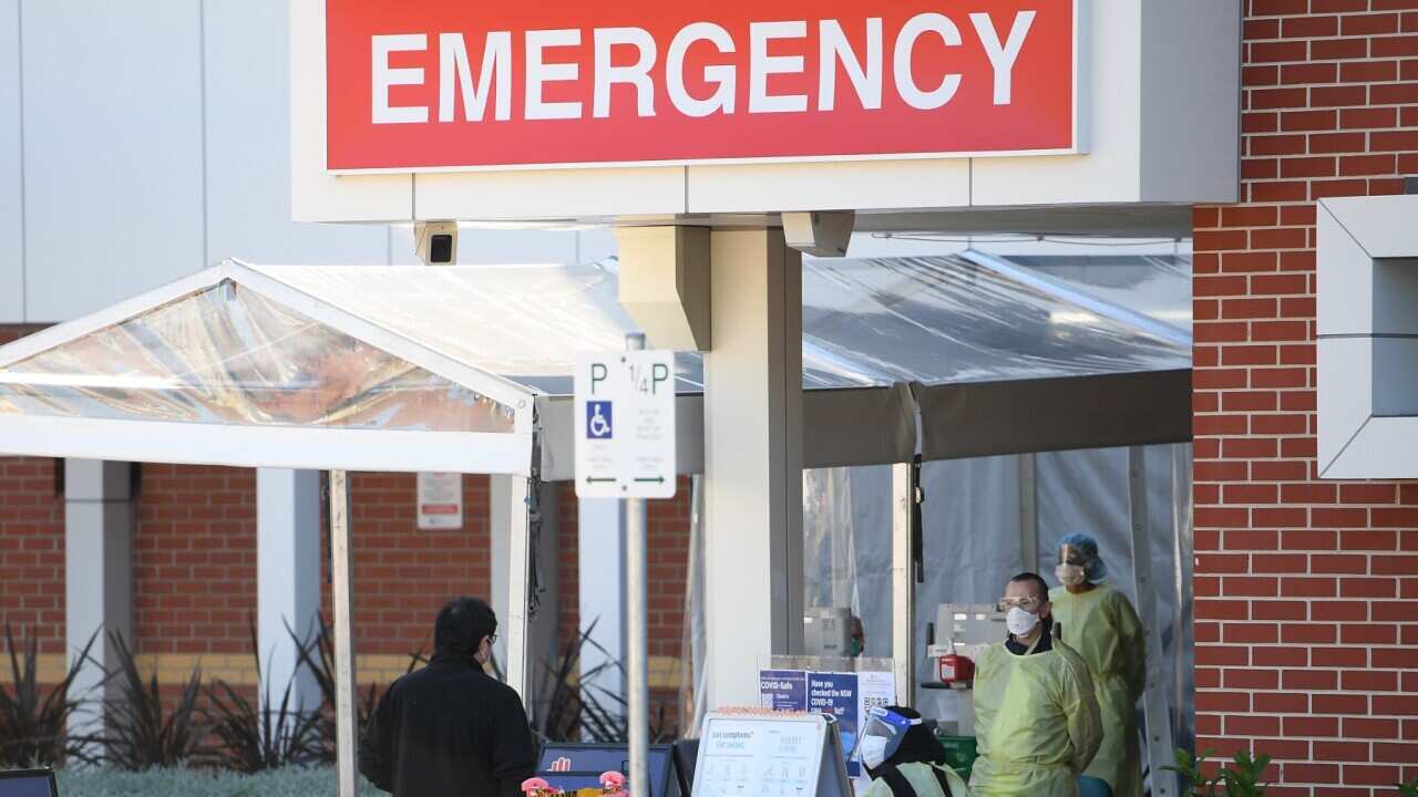 A general view of Canterbury Hospital in Belmore, Sydney, Tuesday, August 17, 2021.