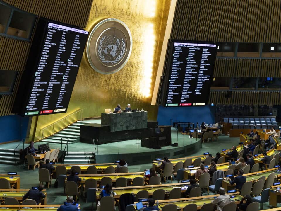 United Nations General Assembly votes on non-binding resolutions on Palestine