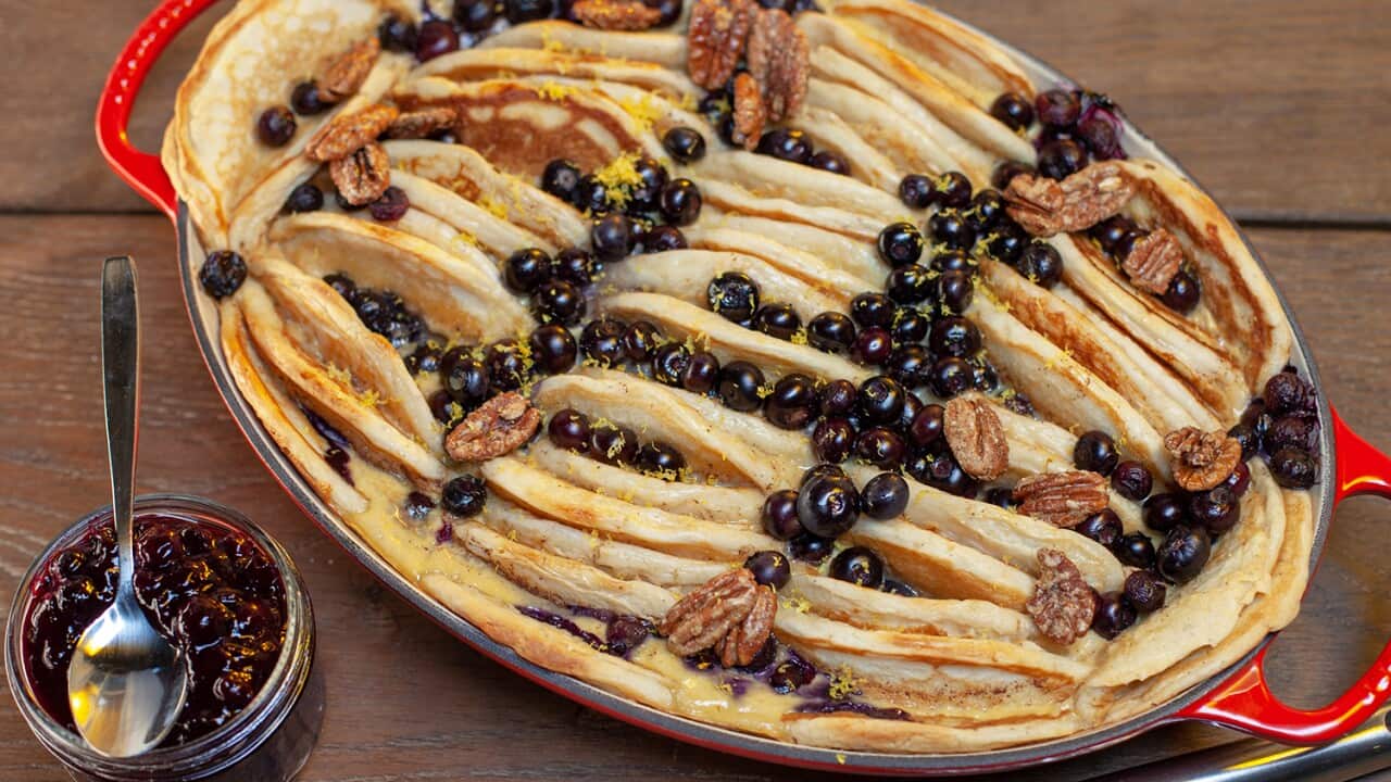 Overnight pancake cassarole