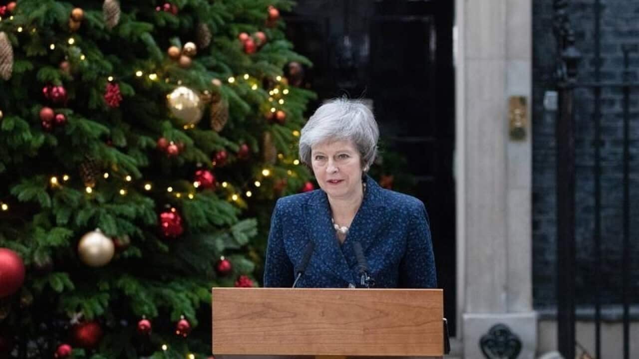 Theresa May makes a statement on the leadership challenge