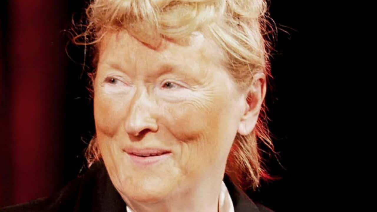 Meryl Street impersonates Donald Trump. Photo: Jack Moore
