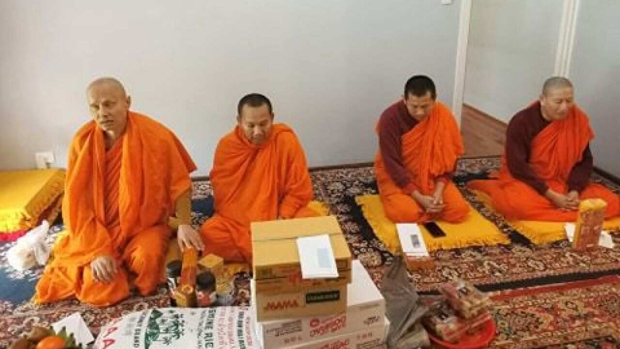 Monks at Wat Moniraingsey Melbourne