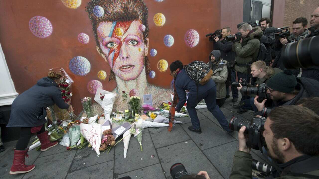 A mural of David Bowie in Brixton