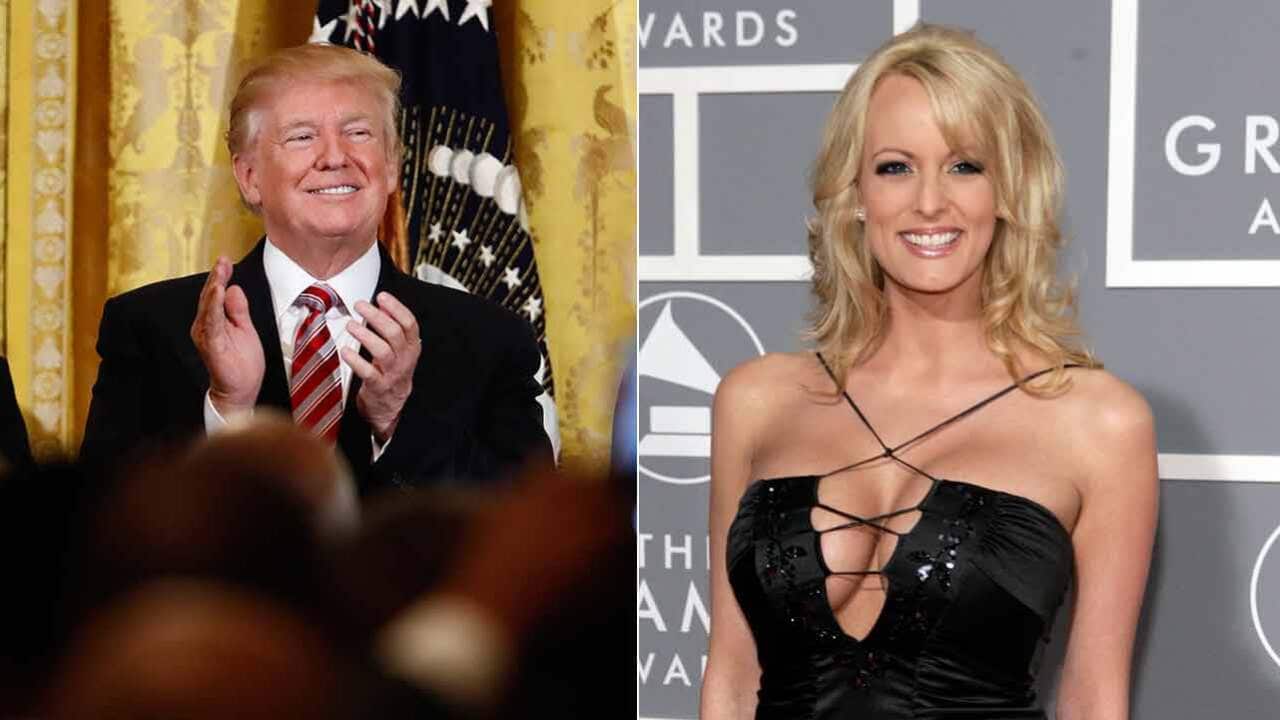 US President Donald Trump and Stormy Daniels. 