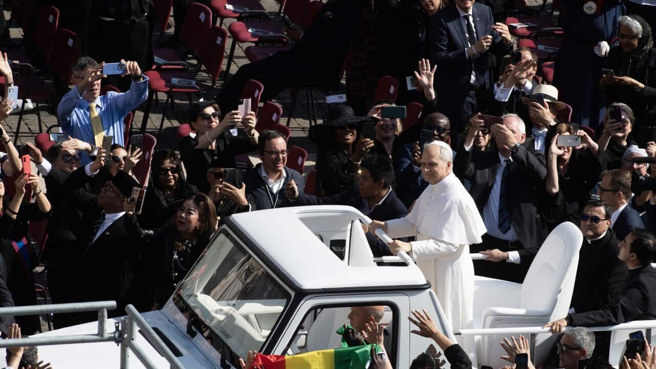 ITALY - POPE LEO XIV CELEBRATES A MASS FOR THE FORMAL INAUGURATION OF HIS PONTIFICATE M IN ST PETER'S SQUARE AT THE VATICAN - 2025/5/18