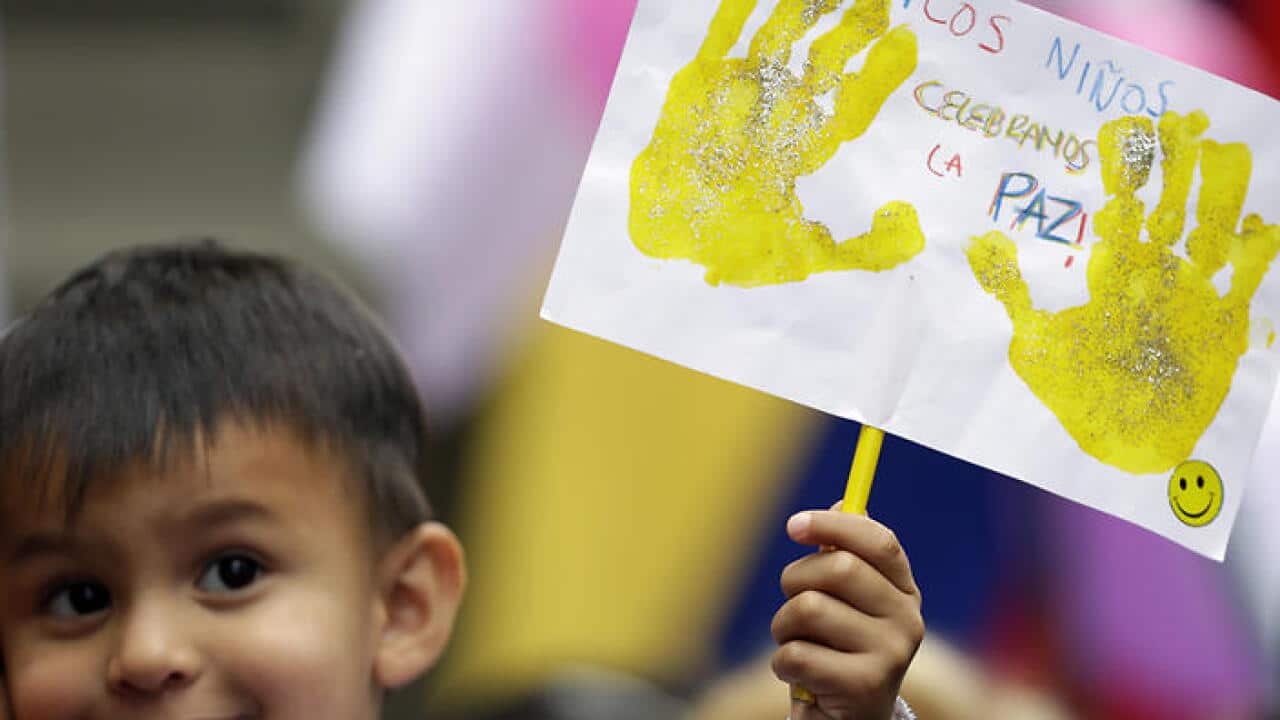 Boy and sign