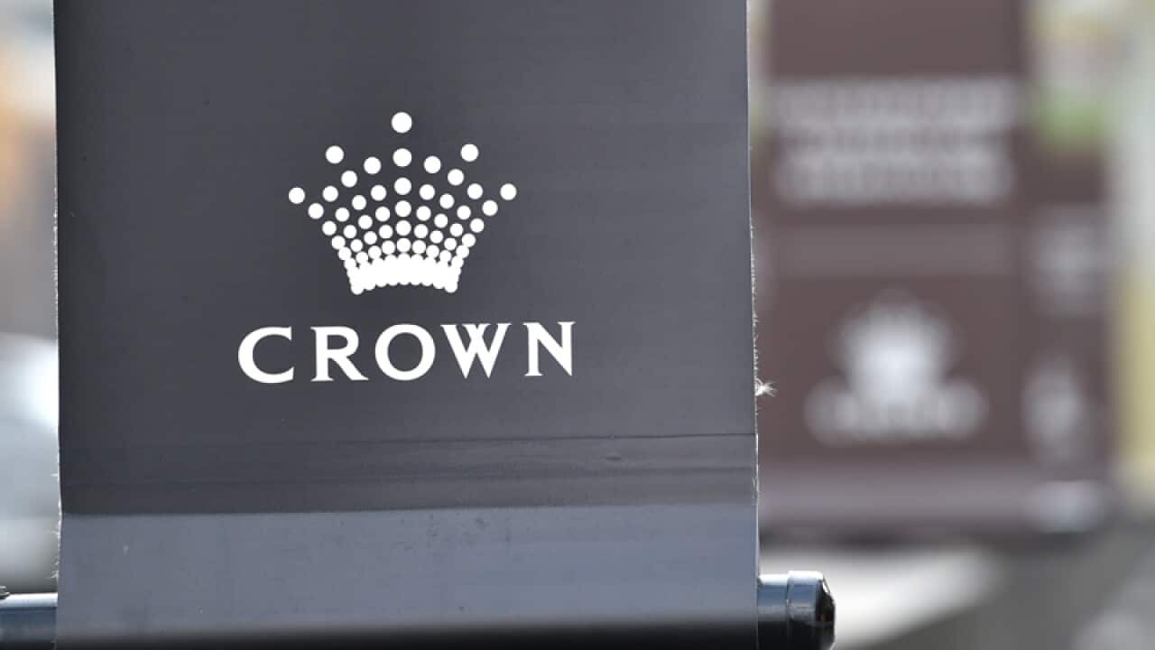 Banners promoting Crown Casino in Melbourne