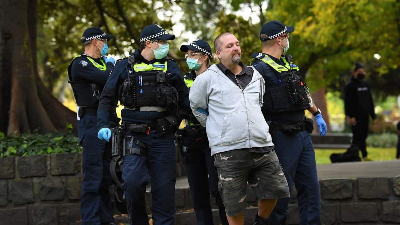 Anti-lockdown and anti vaccination protes in Melbourne