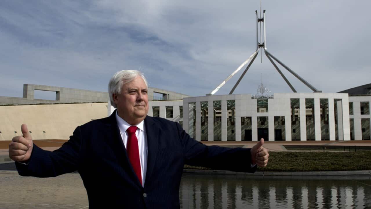 Palmer United Party leader Clive Palmer in Canberra