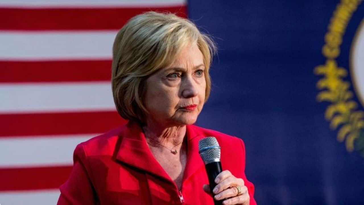 Democratic presidential candidate Hillary Clinton
