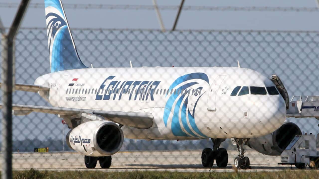 An Egyptair plane in Cyprus
