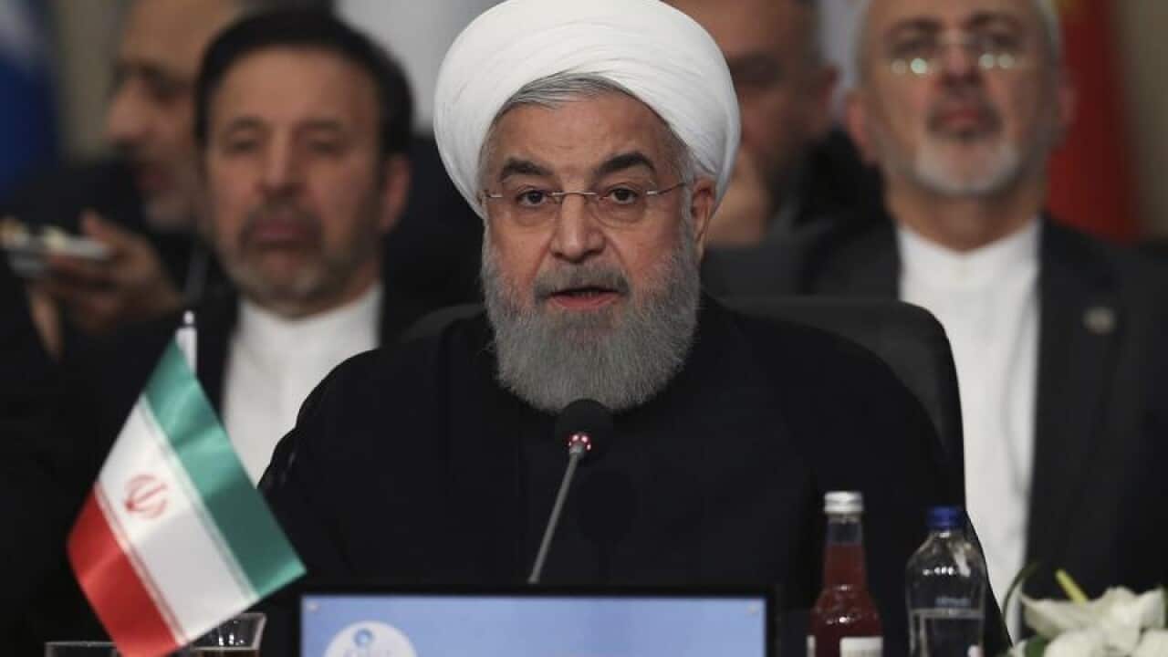A file image of Iranian President Hassan Rouhani