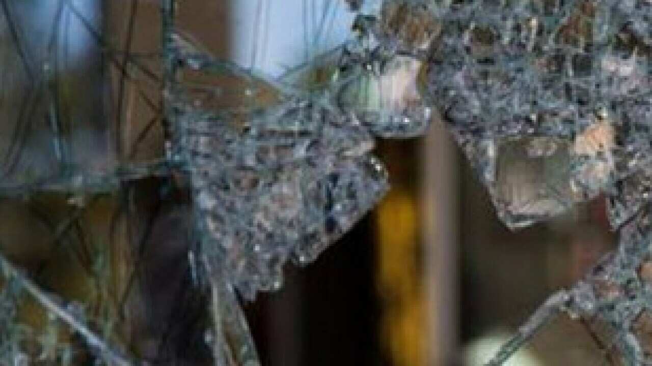 Broken glass, home intrusion