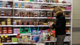 A woman shops for food at a supermarket in Canberra, Australia.