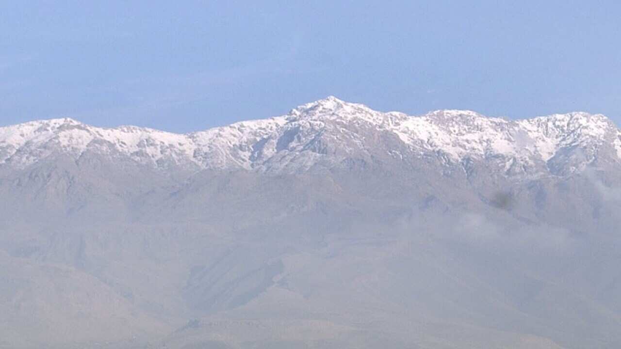 (File Image) The Zagros mountain range seen from Iraq in 2004.