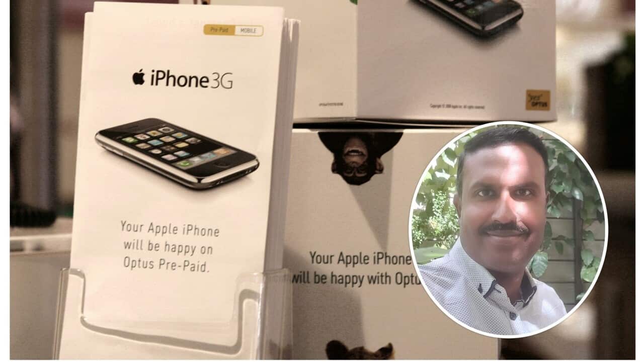 Advertising for an iPhone is on display in Sydney