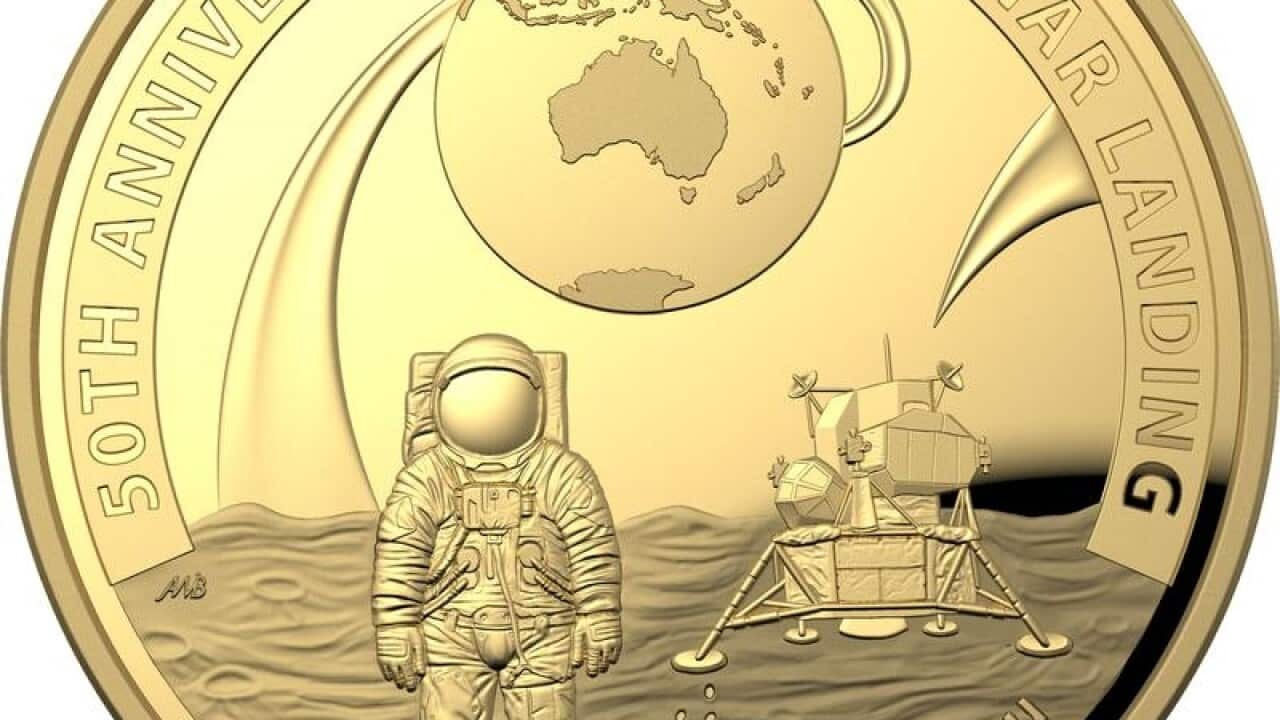 The Royal Australian Mint coin to commemorate the moon landing