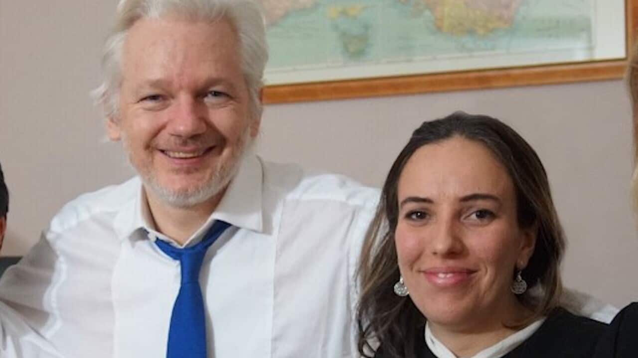 Julian Assange and his partner Stella Moris-Smith Robertson, who is pleading for the WikiLeaks founder to be freed from prison. 