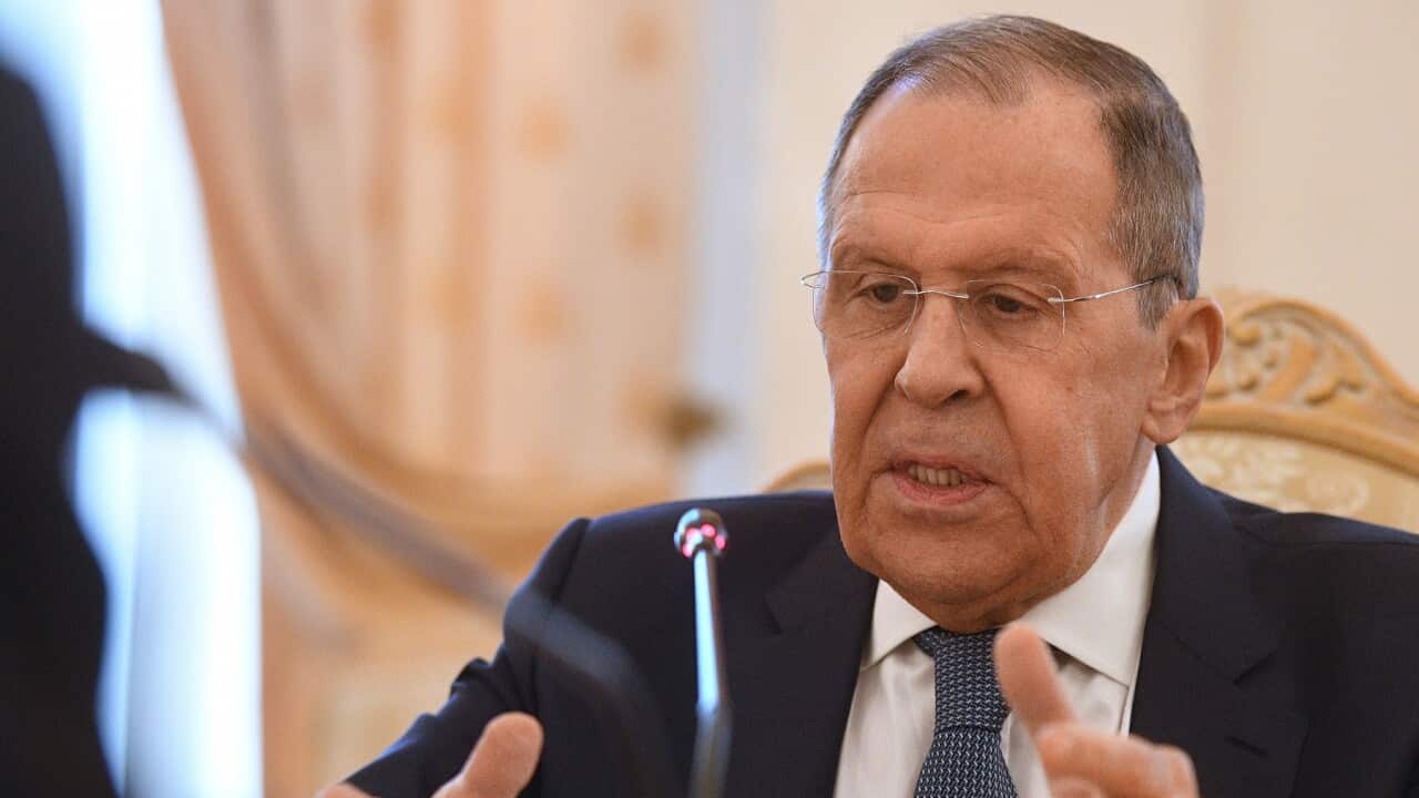 Negotiations of the Minister of Foreign Affairs of Russia Sergey Lavrov with the Minister of Foreign Affairs of the State of Eritrea Osman Saleh Mohammed at the Reception House of the Russian Foreign Ministry.