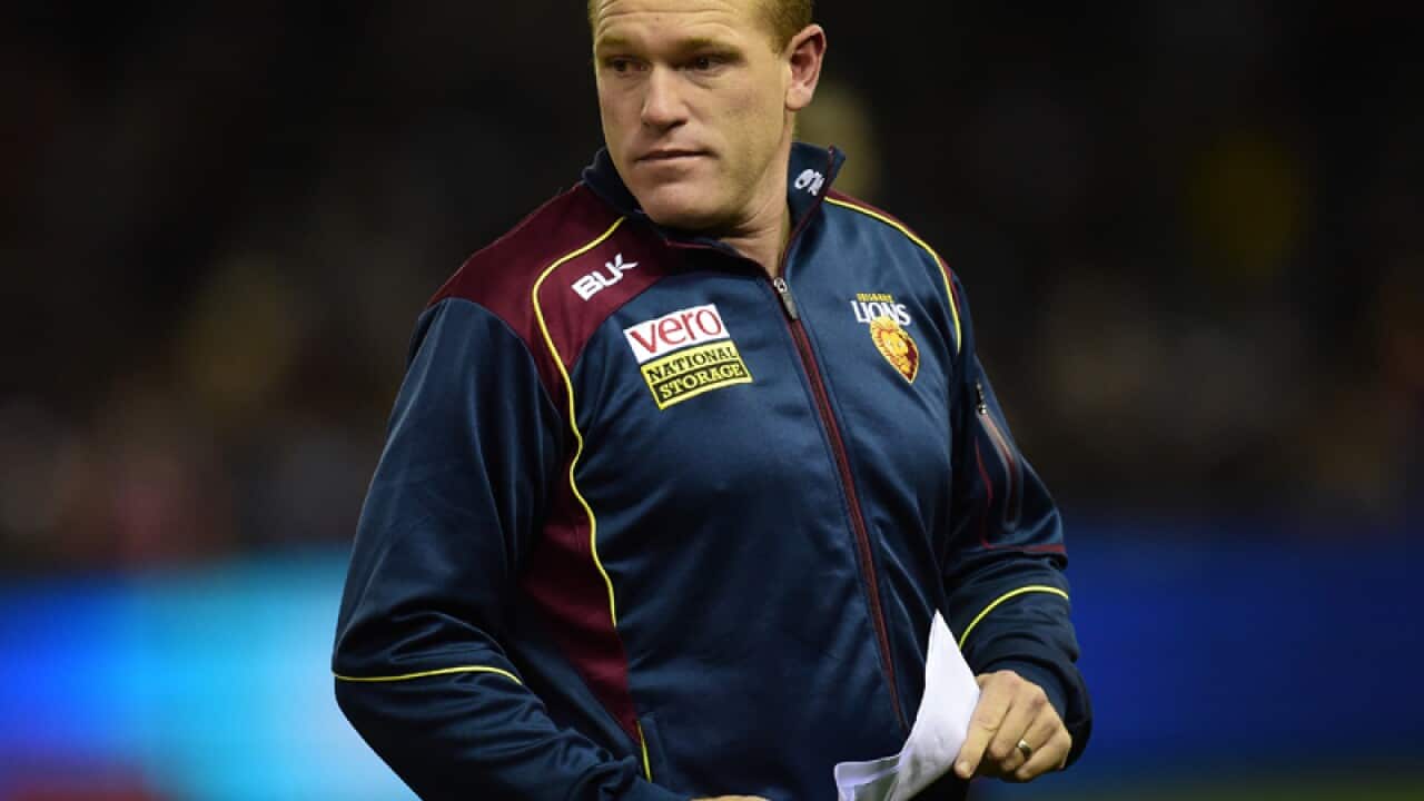 Brisbane Lions coach Justin Leppitsch.
