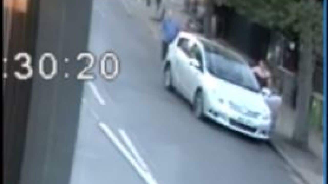 CCTV still of the car.