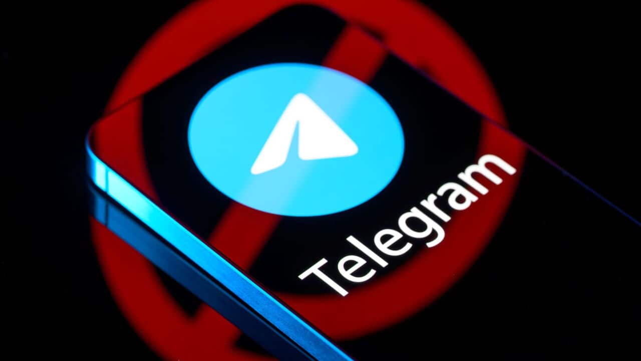 The Telegram logo is displayed on a smartphone screen in this photo illustration (Photo by Jonathan Raa-NurPhoto via Getty Images).jpg