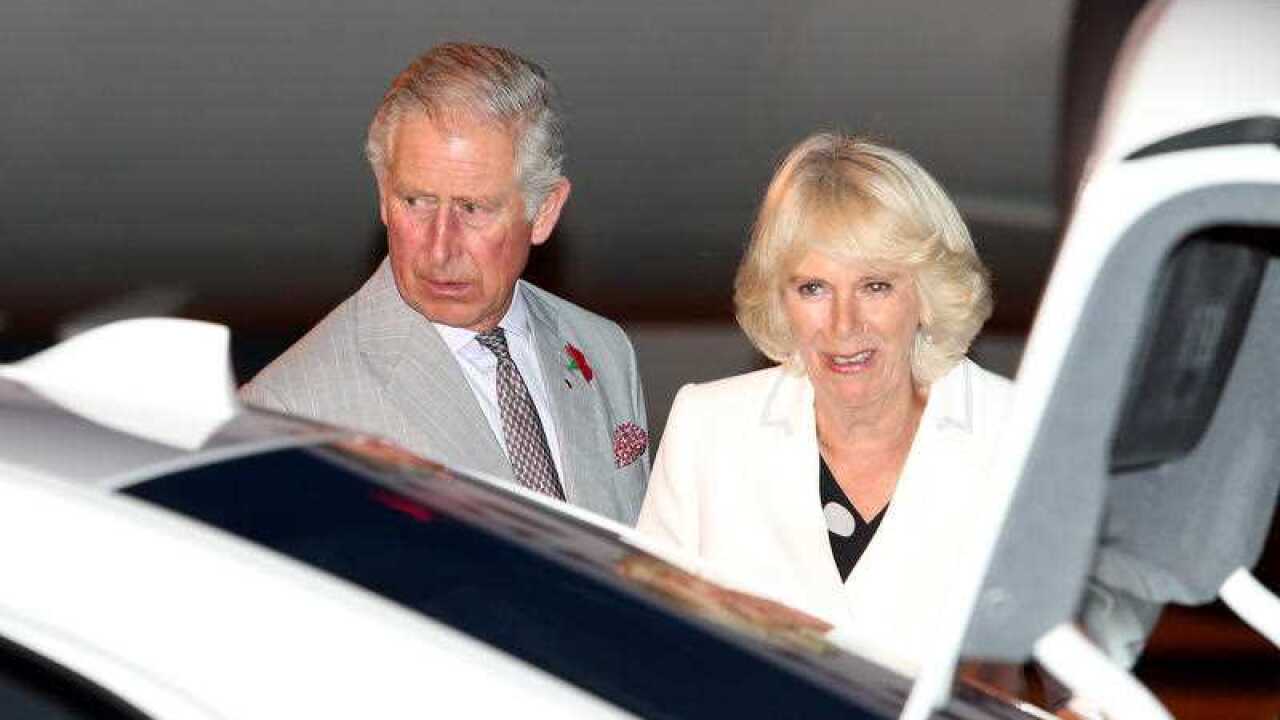 Prince Charles and his wife Camilla the Duchess of Cornwall arrive in Sydney. The royal couple are in Sydney as part of their 6-day tour of Australia. (AAP Image/Daily Telegraph Pool, Richard Dobson)