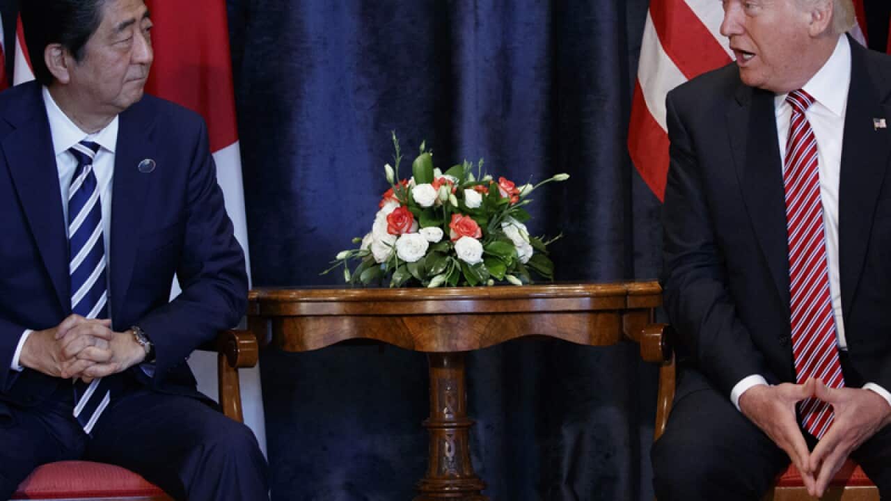 US President Donald Trump and Japanese Prime Minister Shinzo Abe