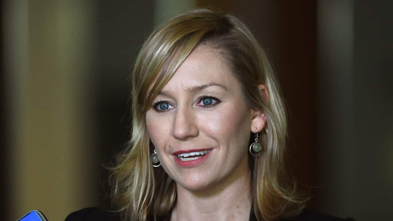 Federal Greens Deputy Leader Larissa Waters at a press conference at Parliament House in Canberra, Thursday, June 11, 2015. (AAP Image/Mick Tsikas) NO ARCHIVING
