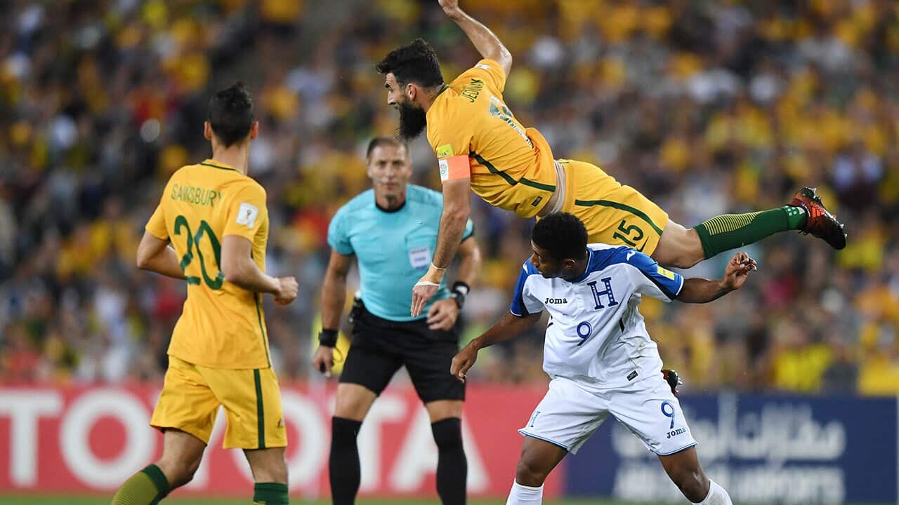 Socceroos’ captain Mile Jedinak was the star in Australia’s win (AAP)