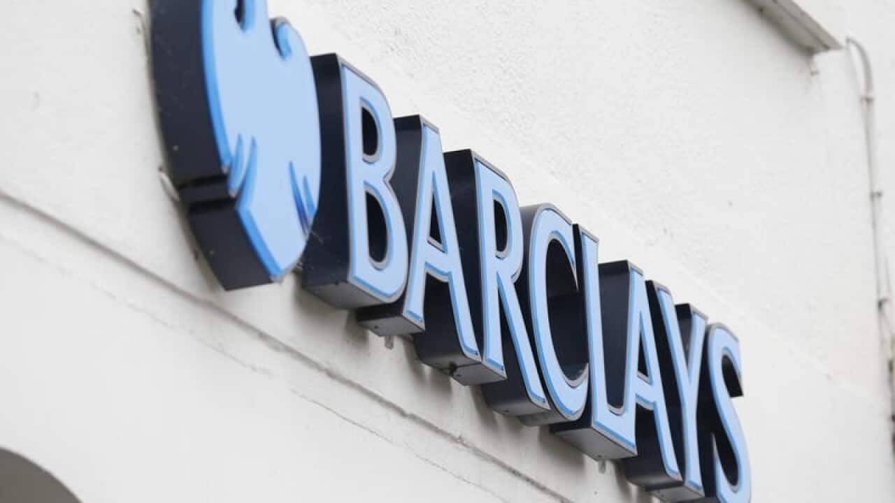 A Barclays logo.