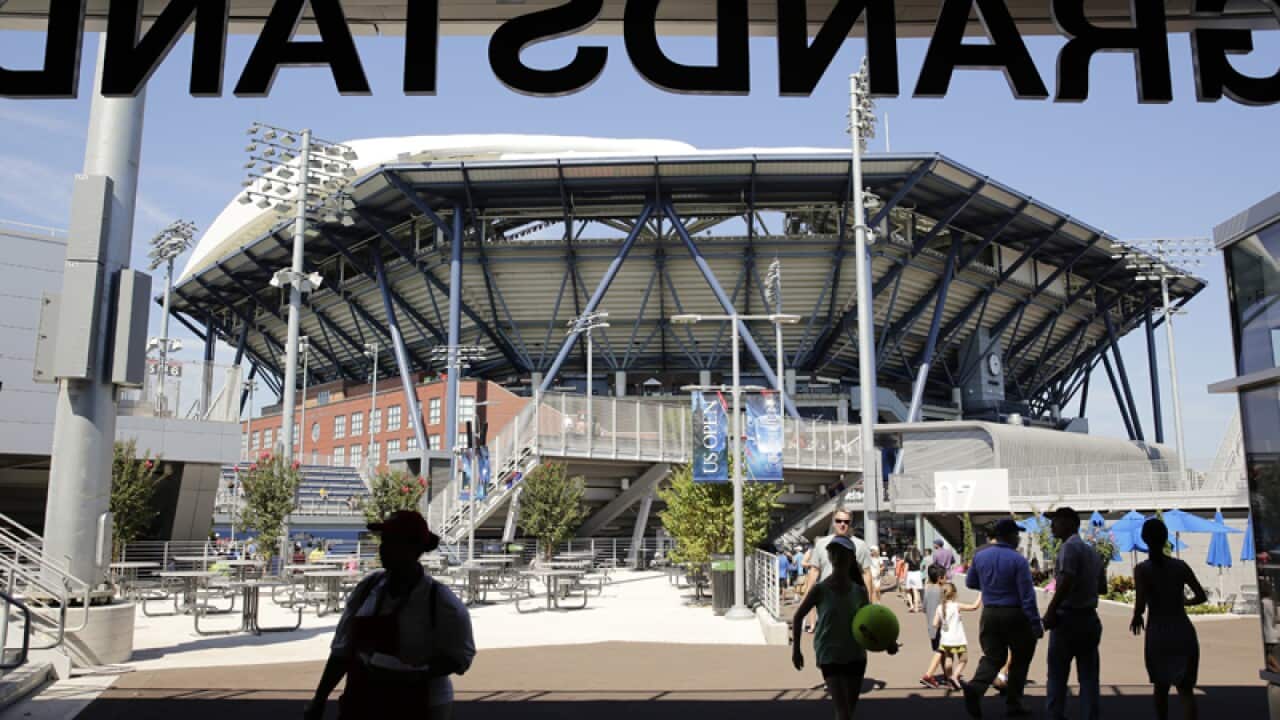 Tennis fans at the USTA Billie Jean King Tennis Center