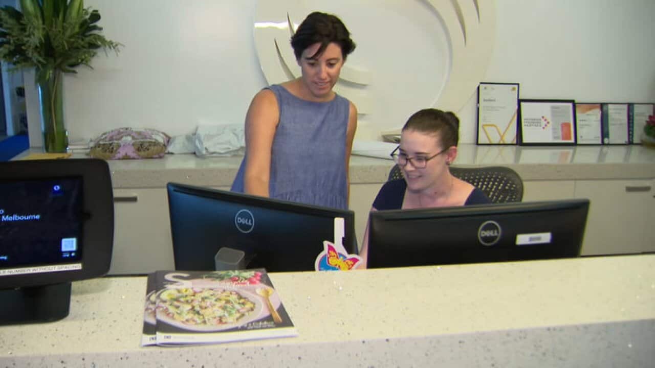 Stephanie Vanin (L), general manager of Stockland