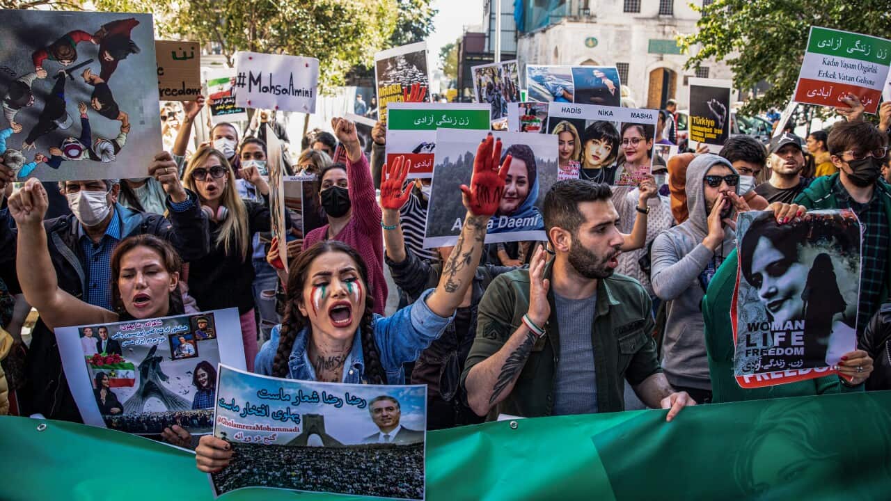 Mahsa Amini protest in Istanbul, Turkey - 24 Oct 2022