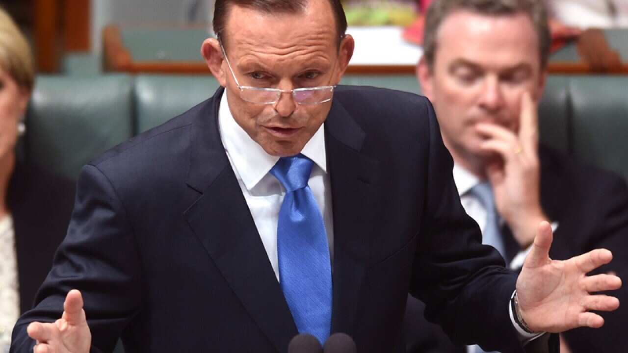 Prime Minister Tony Abbott speaks during Question Time