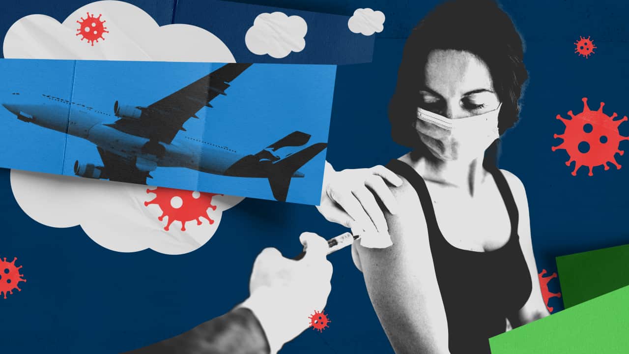 Woman getting vaccinated