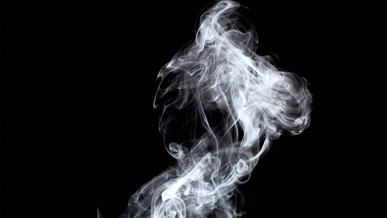 Texture closeup of smoke.