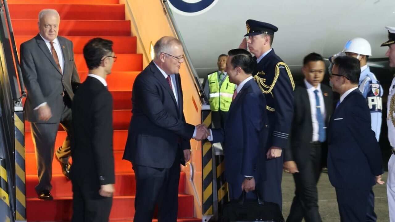 Scott Morrison touches down in Jakarta