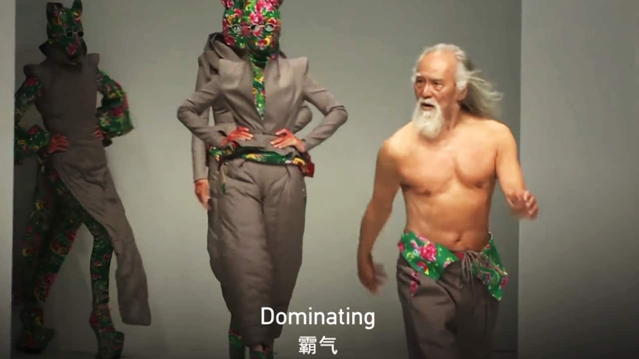 Danshun takes to the catwalk during China Fashion Week in March 2015.