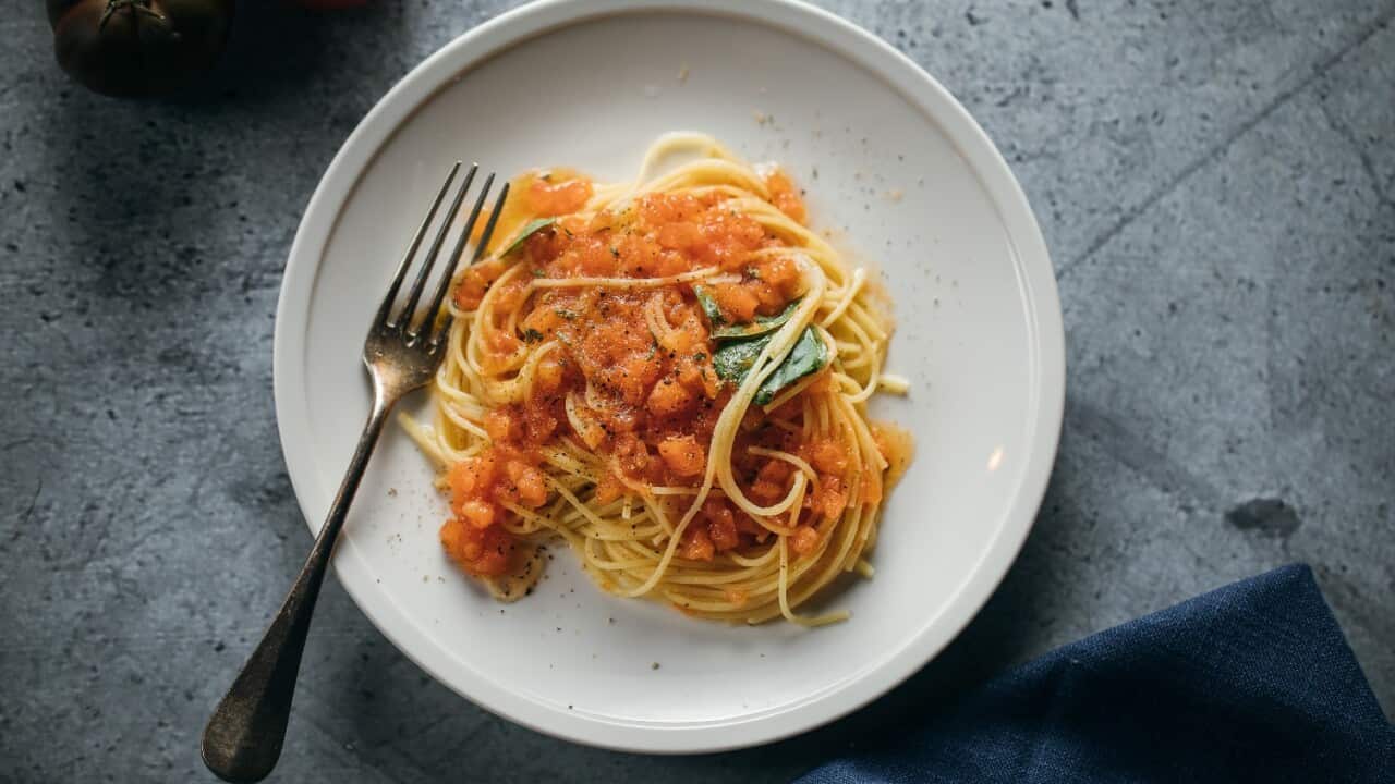Perfect fresh tomato pasta