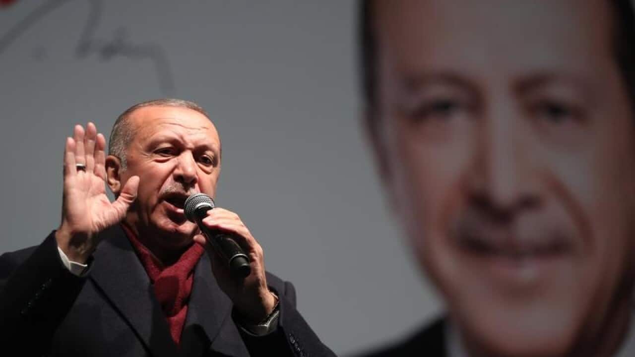 President Erdogan at the rally