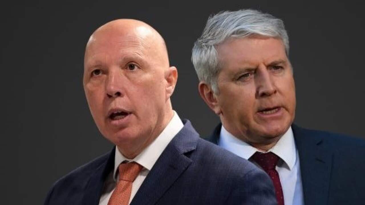 Peter Dutton (left) and Brendan O'Connor (right).