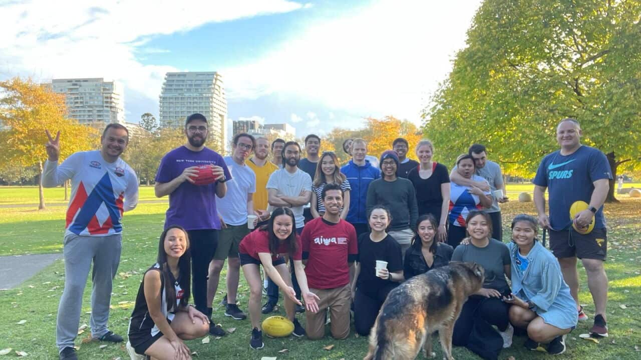 AIYA Victoria and the Krakatoas Football Club got together to have a BBQ, Fawkner Par, 2 May 2021.