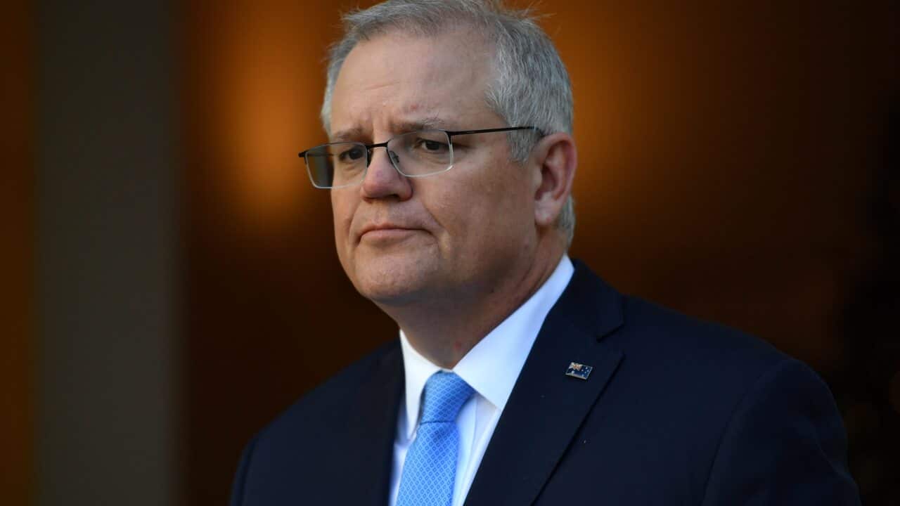 Prime Minister Scott Morrison at a press conference at Parliament House in Canberra, Friday, 11 December 11.