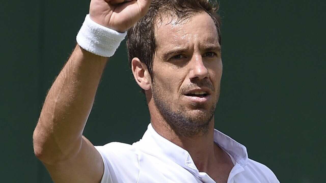 Richard Gasquet of France during Wimbledon