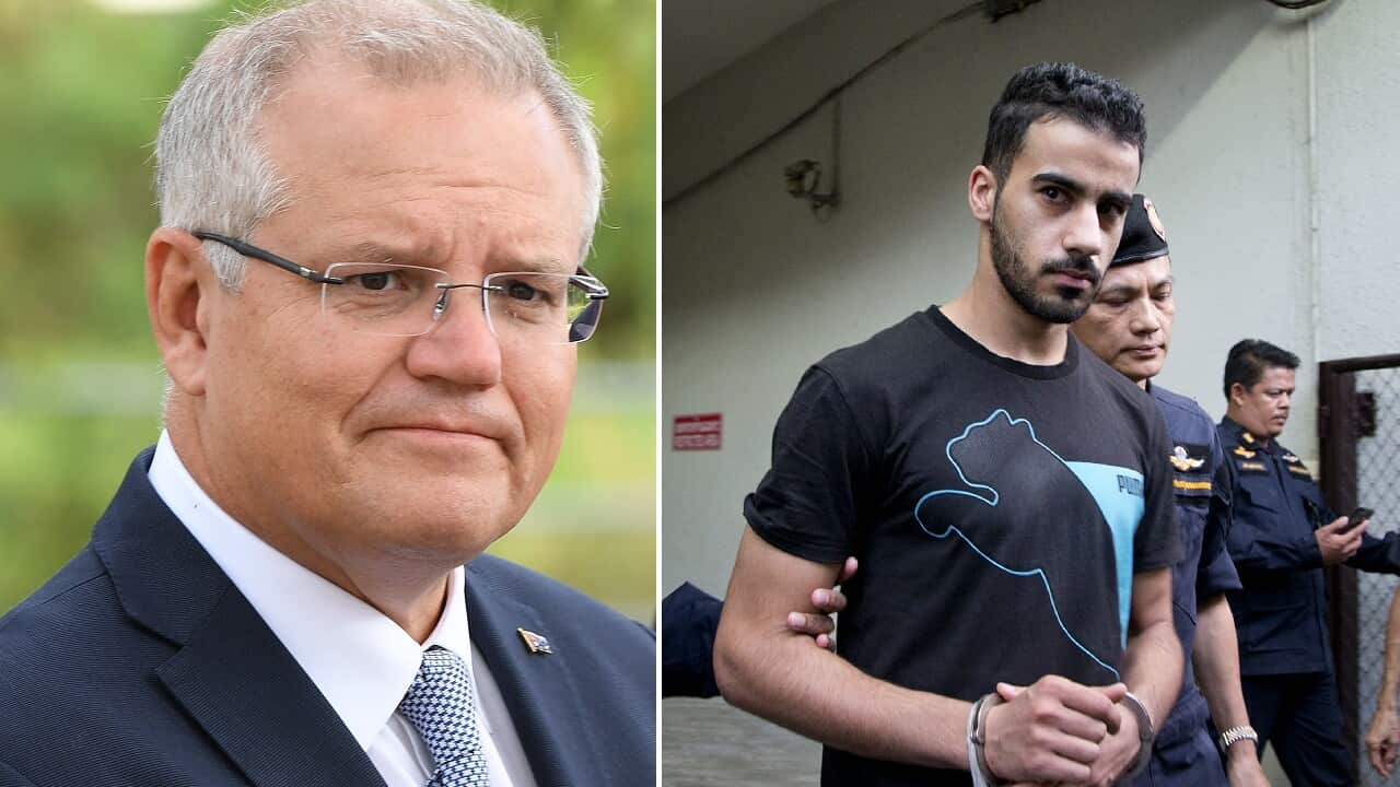 Scott Morrison and Hakeem Al-Araibi.