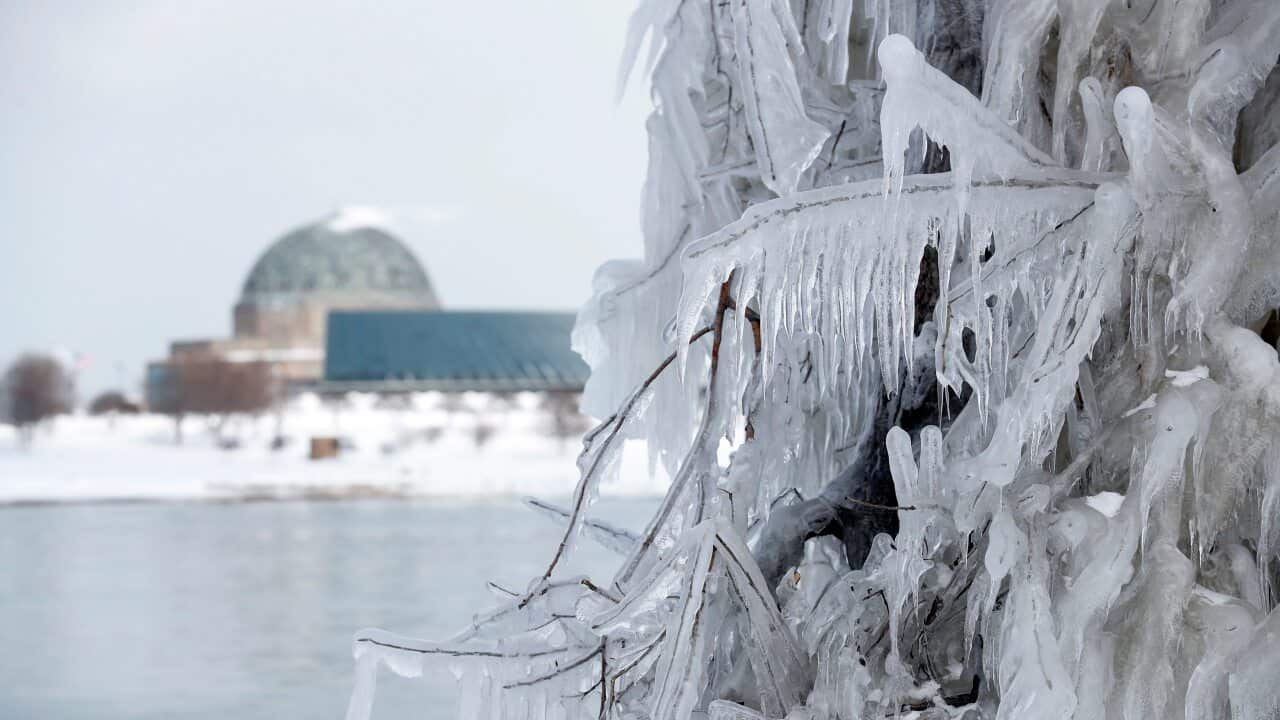 The deep freeze has gripped the American Midwest where the weather is colder than Antarctica.