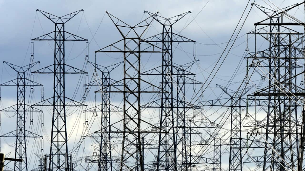 High voltage power lines in Melbourne